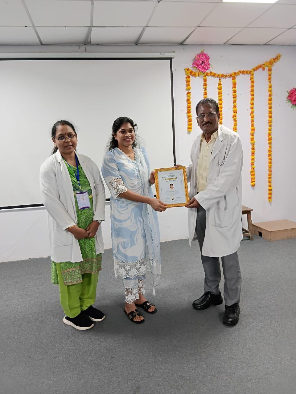 Dr. Jyothsna at ophthalmology conference